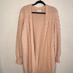 Calvin Klein Women's Tan Textured Cardigan‎